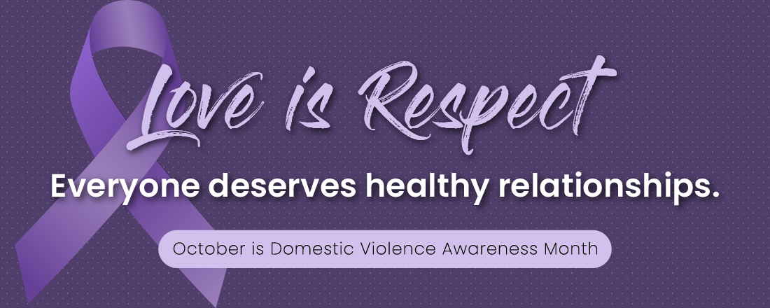 Banner with teal & purple ribbon that reads: September is Suicide Prevention Awareness Month!