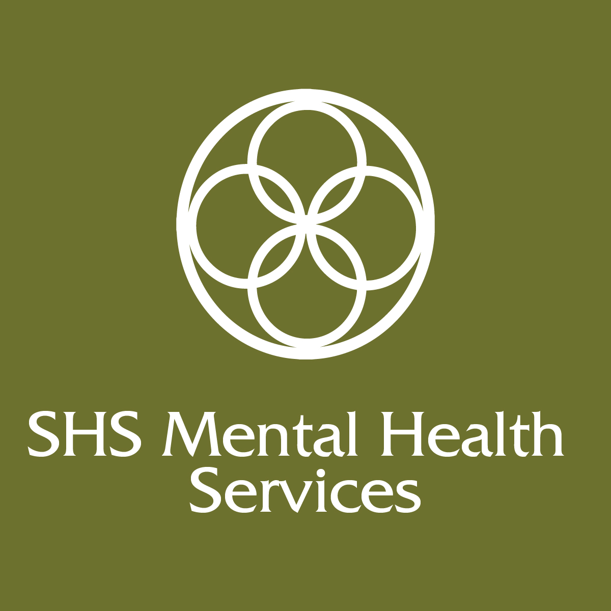 Square green graphic with SHS logo and text: SHS Mental Health Services