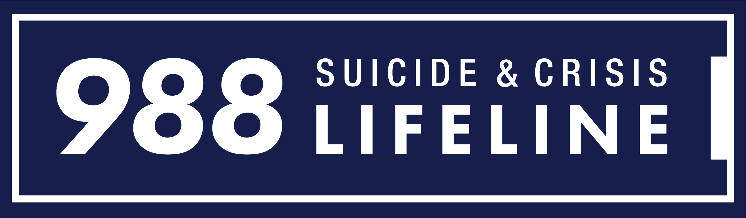 988 Suicide & Crisis Lifeline Logo English