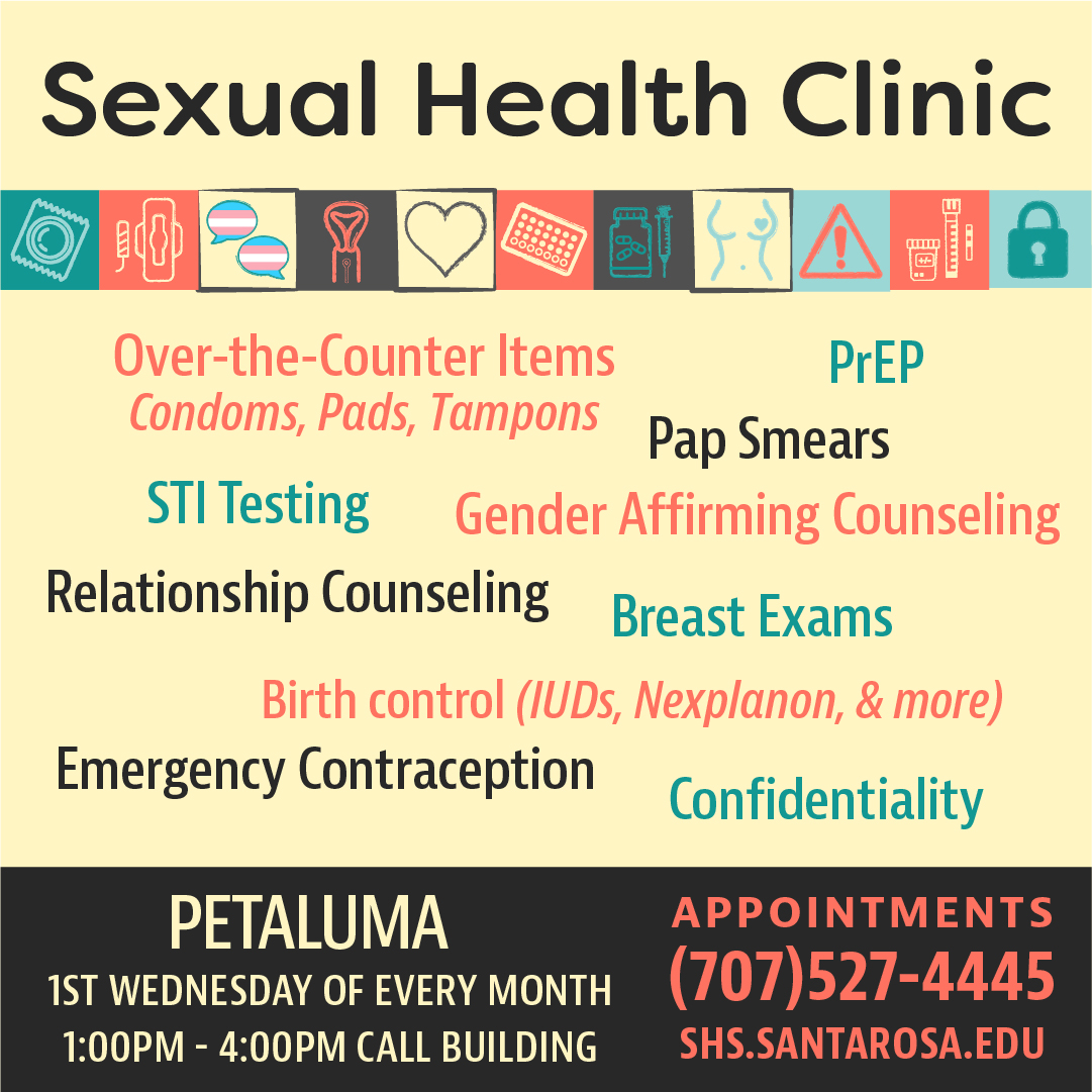 Flyer that features icons of reproductive health services