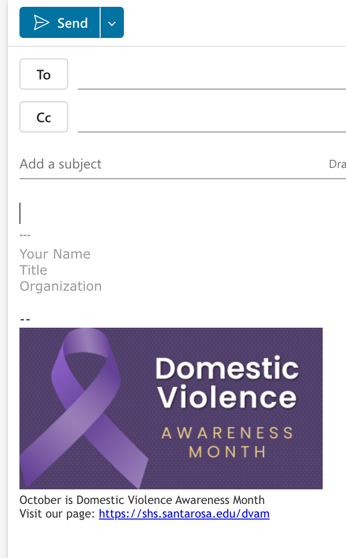 Email with DVAM Image in signature