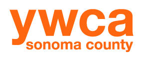 orange text logo that reads "ywca Sonoma County"